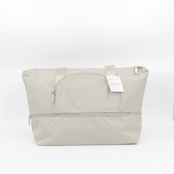 Lululemon Women's City Adventurer Tote 27L Raw Linen Beige OS - Picture 4 of 14